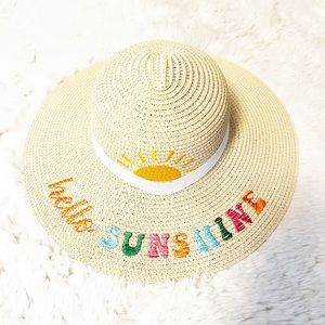 Girls Hello Sunshine Straw Hat